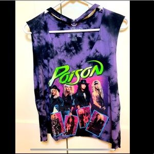 80s Poison metal band cut off t shirt tank top